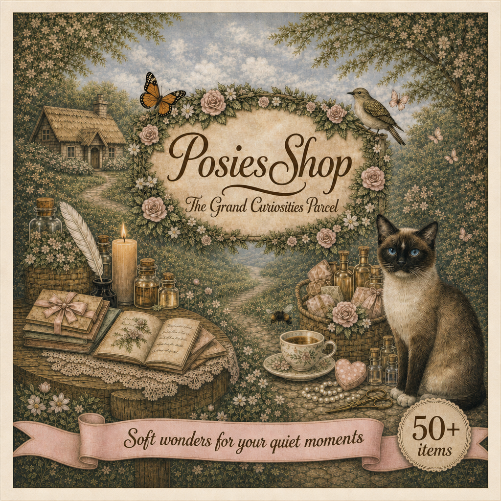 The Grand Curiosities Parcel — Includes 50+ Curated Stationery, Self-Care & Cottage-Core Gifts