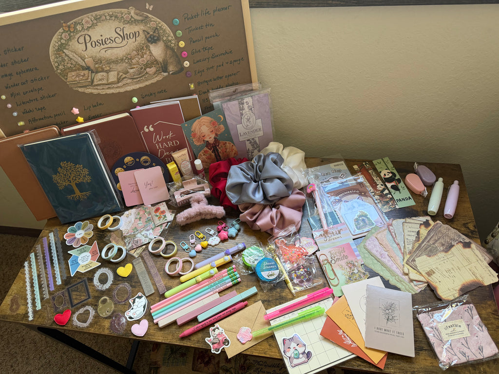 Posies MINI Scoop — 10+ Bead Board-Curated Stationery, Self-Care & Cottage-Core Items