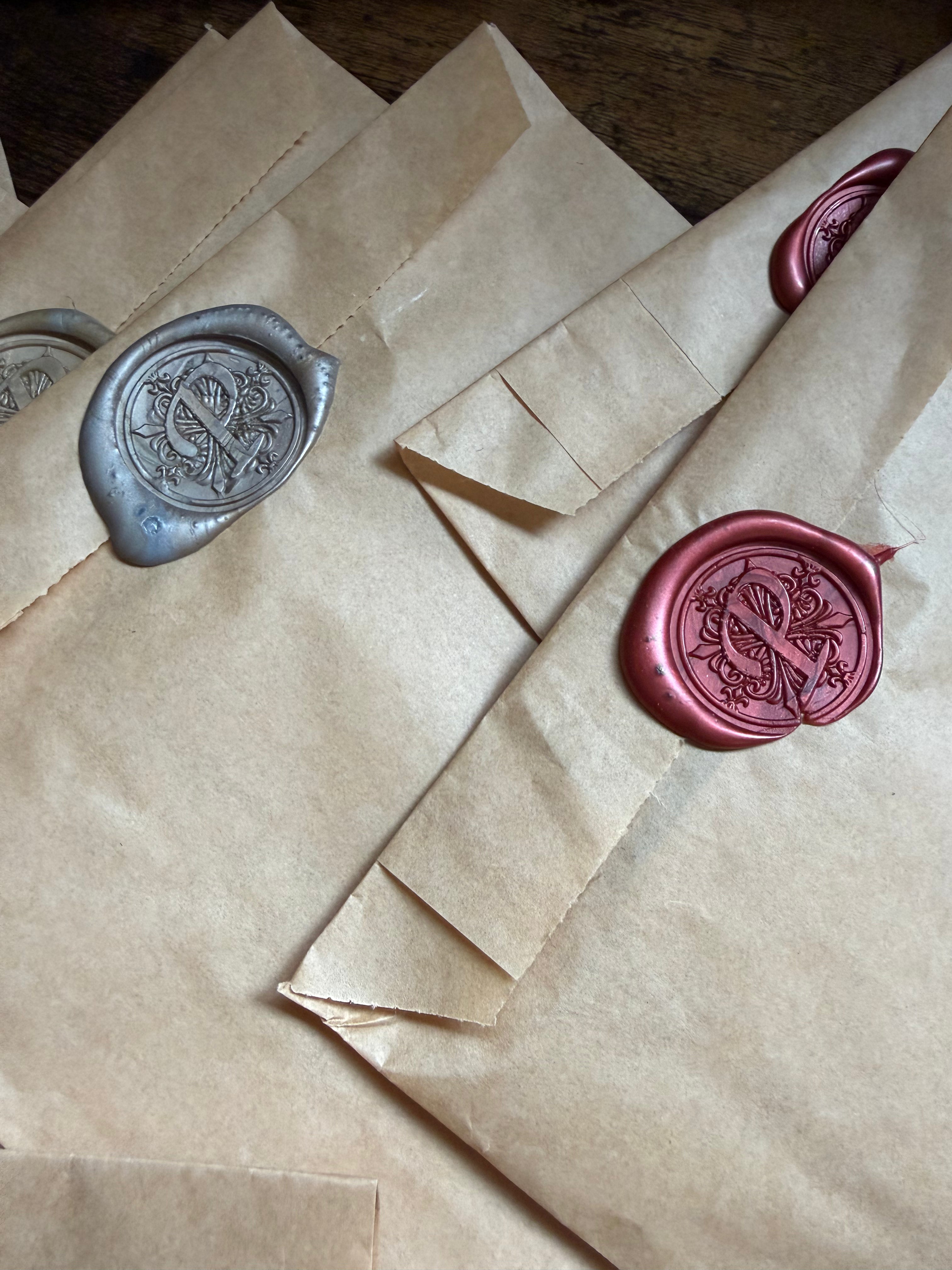 Wax-Sealed Posies Bags — Bead Board & Gacha Stationery + Self-Care Bundles