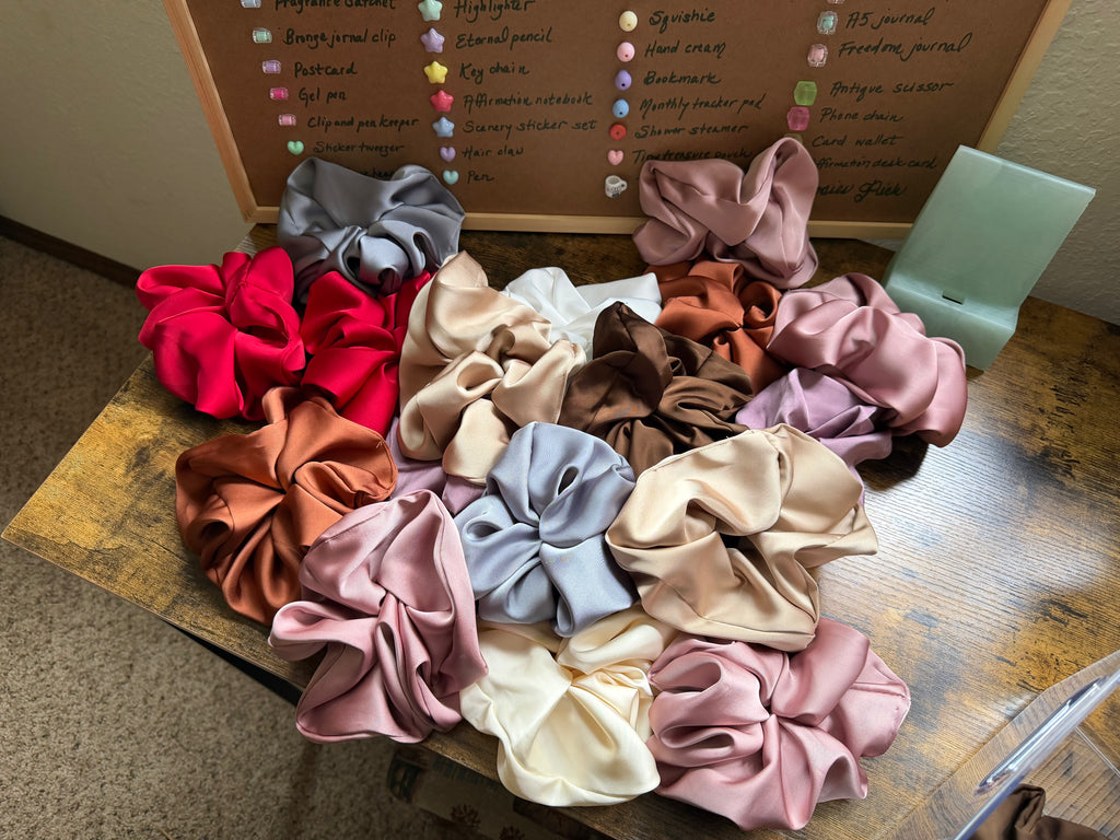 Silk Whisper — Oversized Luxury Satin Scrunchie