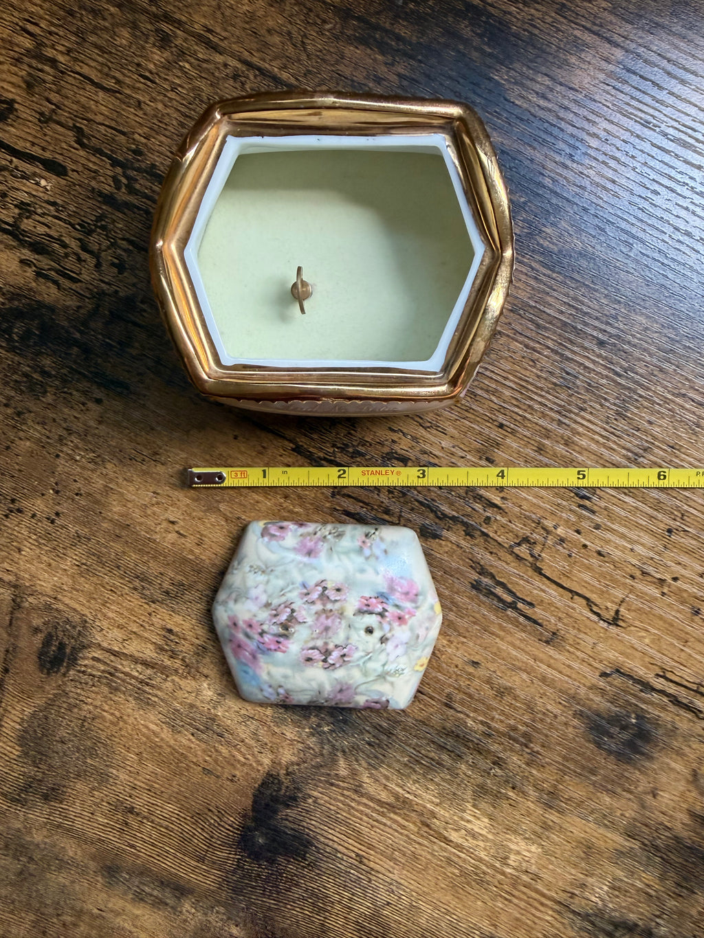 Antique Ceramic Sisters Themed Music Box 🎶✨ — Large Jewelry & Keepsake Storage