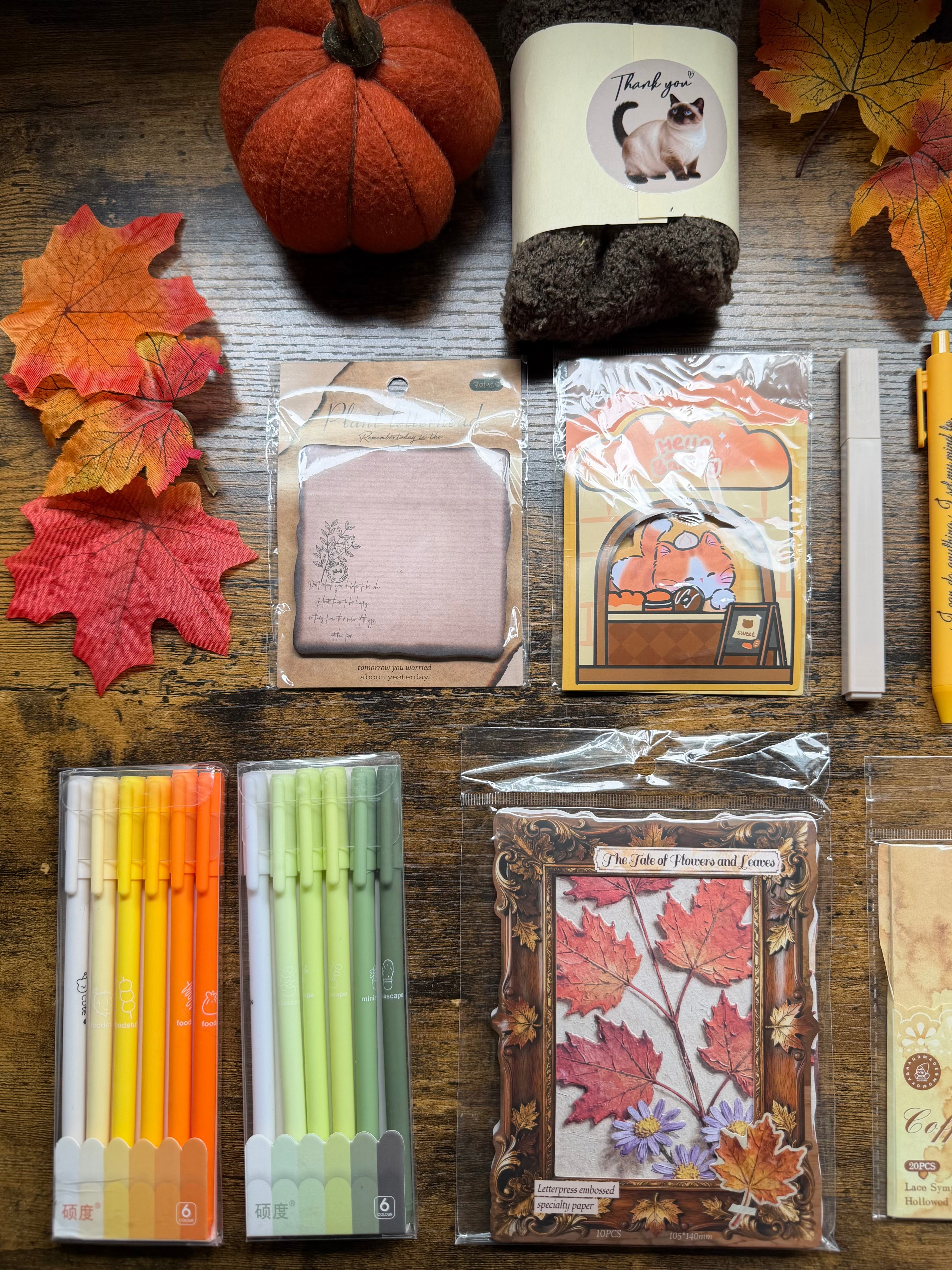 Autumn Harvest Journaler’s Bundle | Handmade Quilted Journal Cover | AutumnStitch x Posies Cover Collab