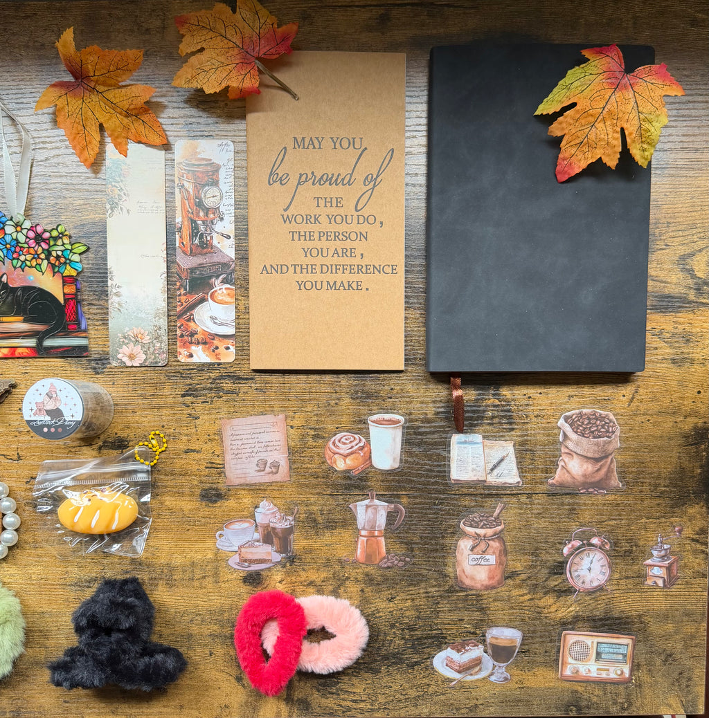 Autumn Harvest Journaler’s Bundle | Handmade Quilted Journal Cover | AutumnStitch x Posies Cover Collab