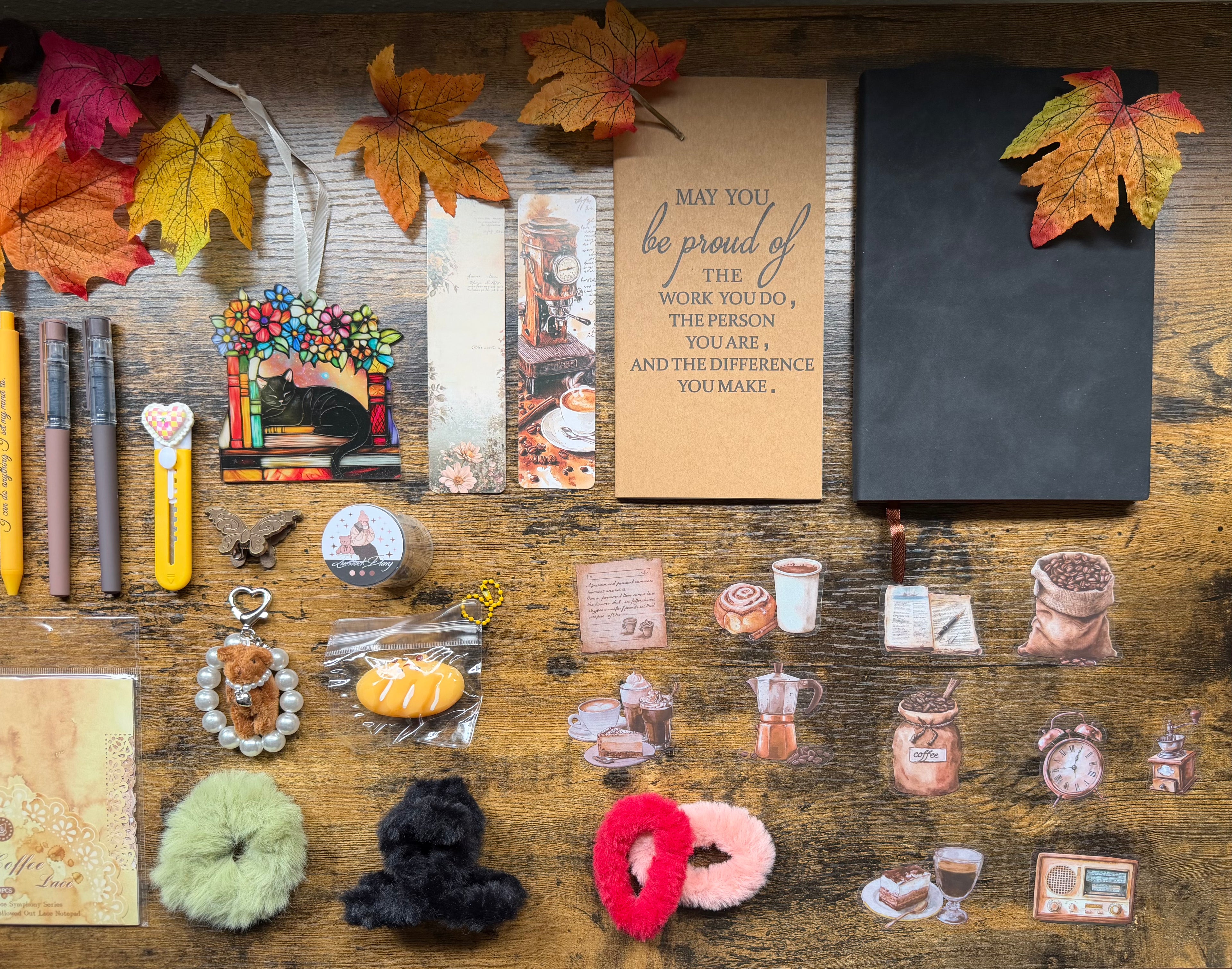 Autumn Harvest Journaler’s Bundle | Handmade Quilted Journal Cover | AutumnStitch x Posies Cover Collab