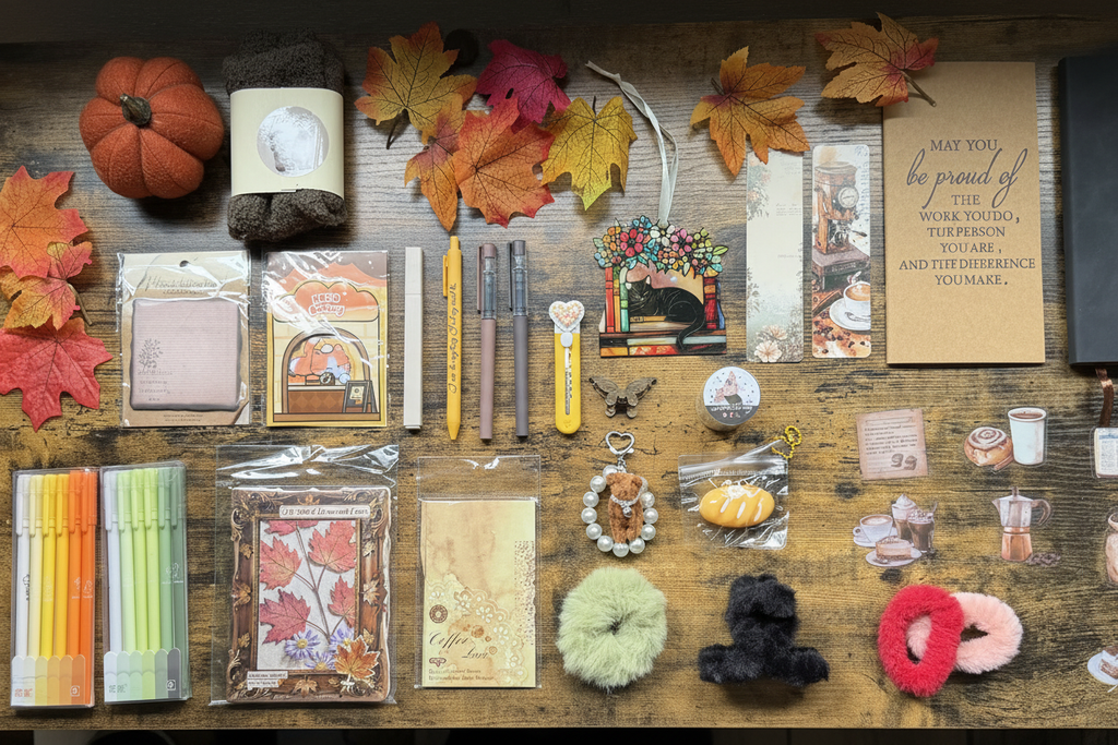 Autumn journaler’s bundle cottage-core flat lay