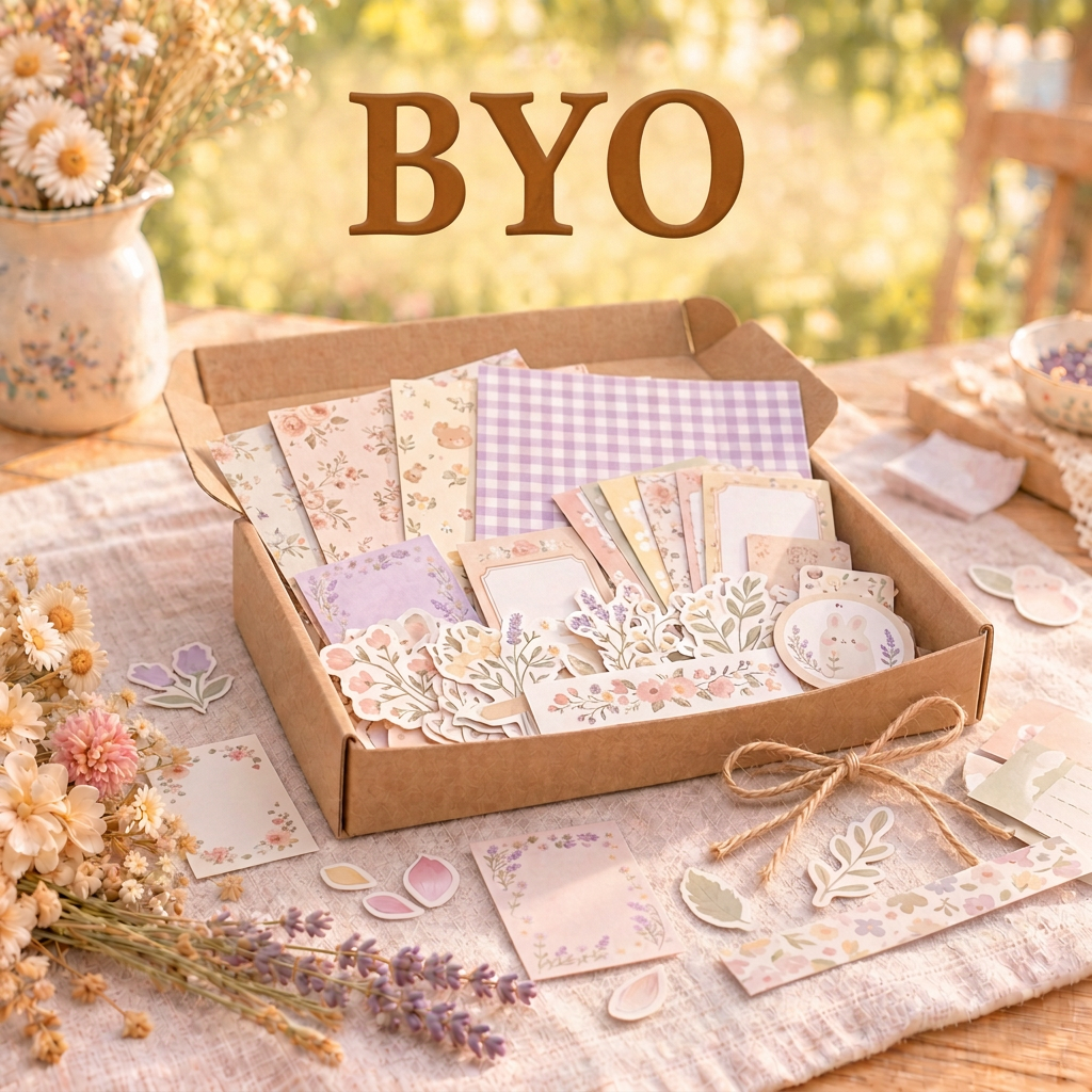 BYO ephemera paper box in a warm cottage setting