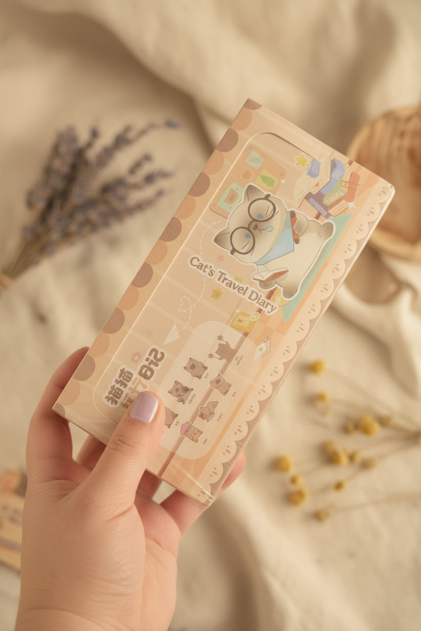 Cat's Travel Diary Hand Shot Pastel