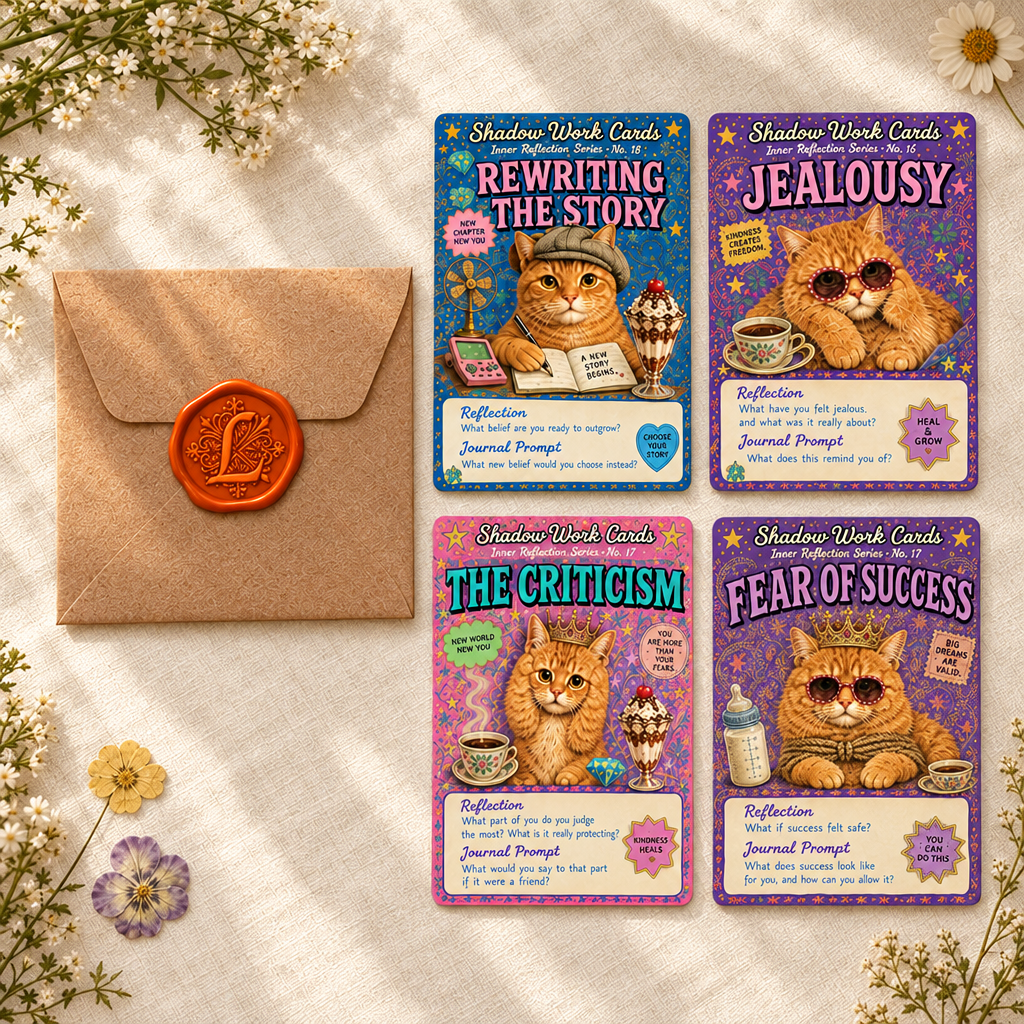 Consistently sized cards beside Mr. Lemon envelope