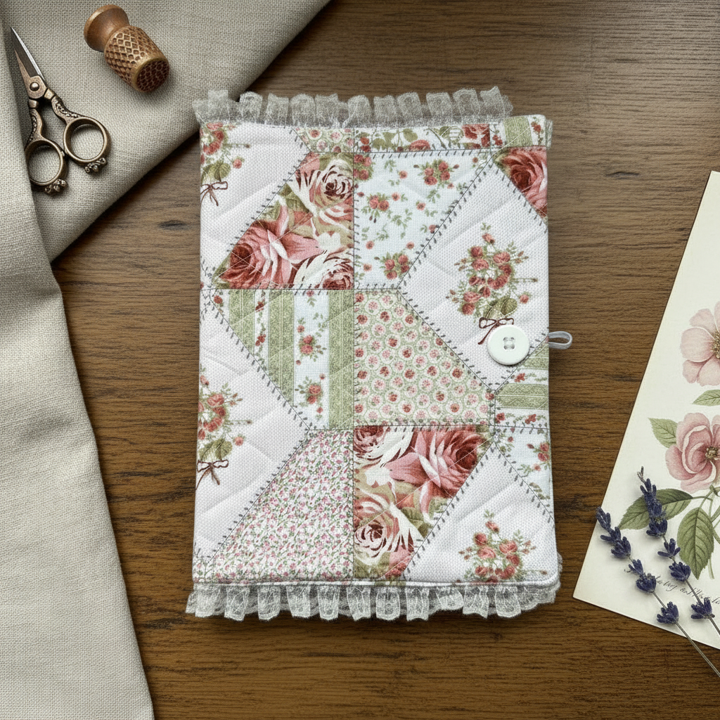 Notebook cover with natural cottage-core surroundings