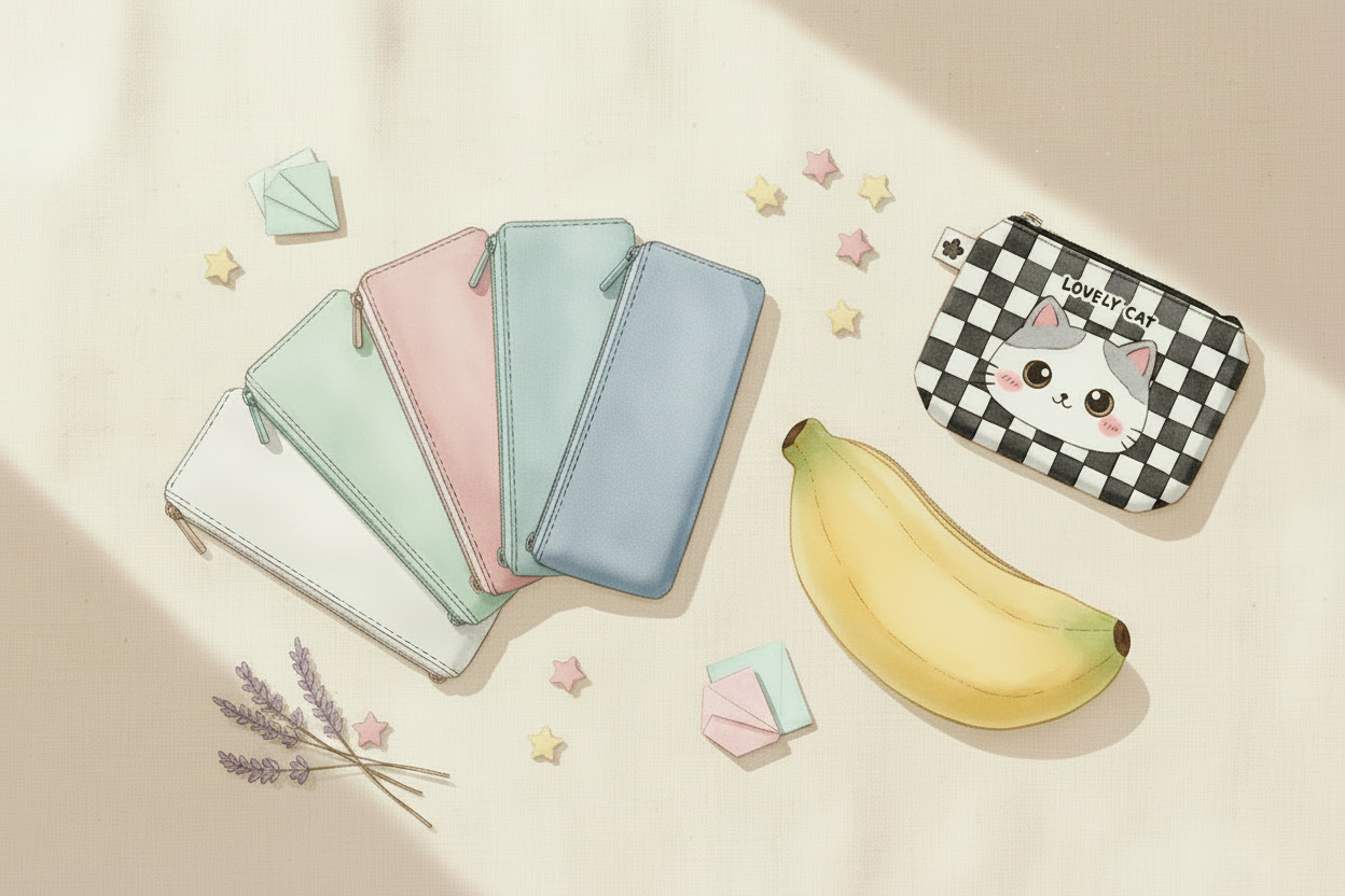 Pencil Bags flat lay